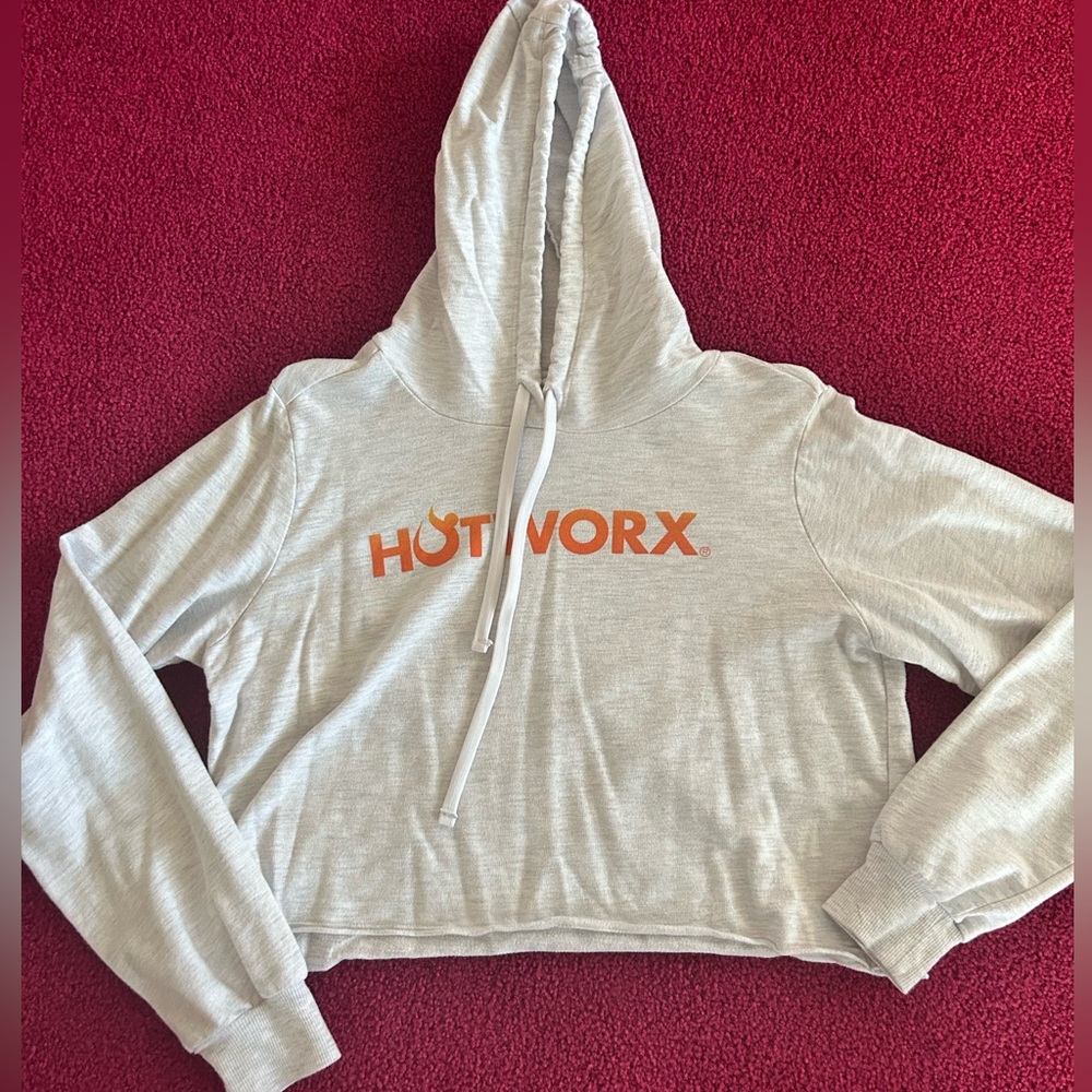 HOTWORX Cropped Hoodie Grey Size M